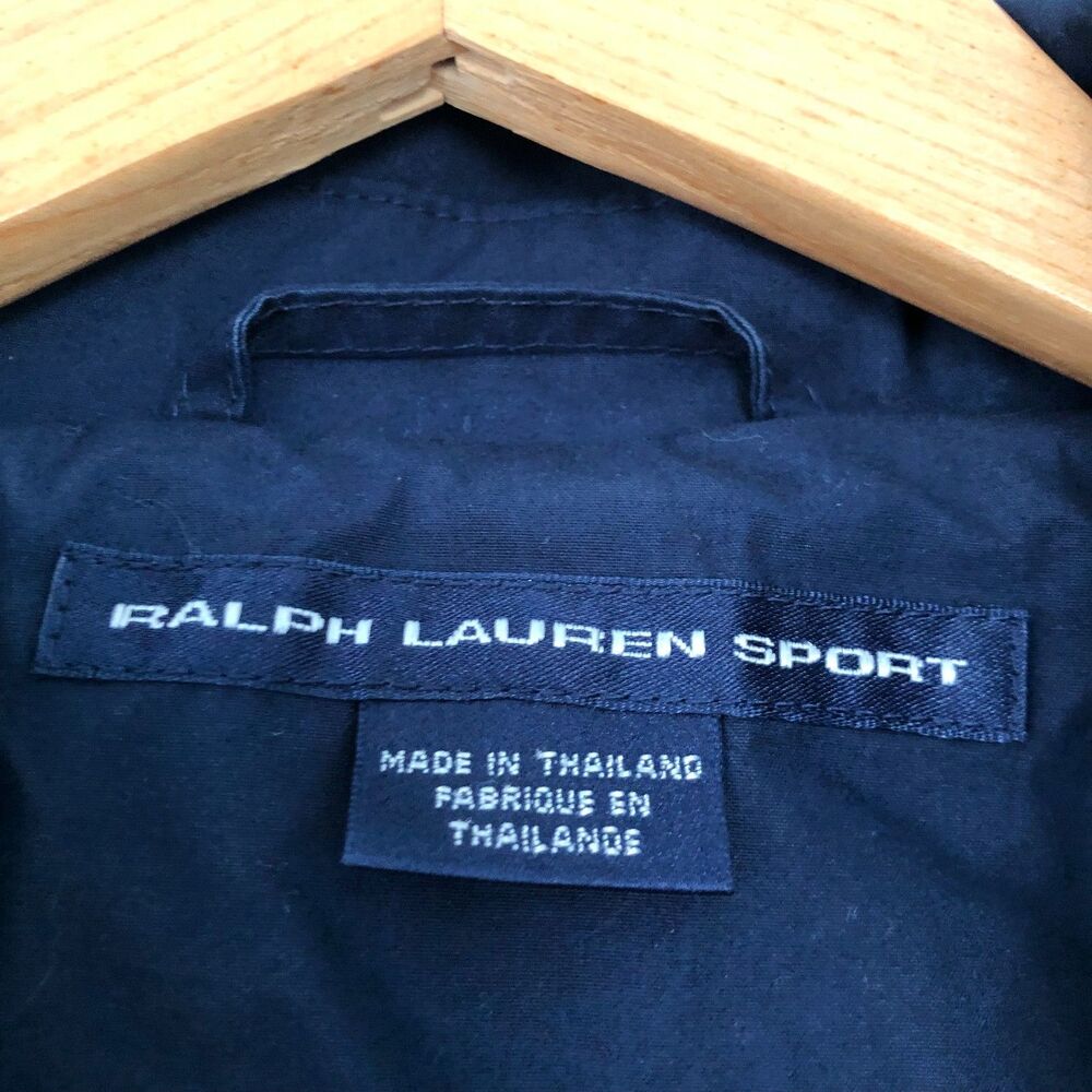 Ralph Lauren Sport Womens Trench Coat Womens Size Medium Navy Blue Belted Cotton - Picture 2 of 9